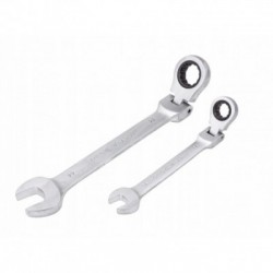 Vartomų raktų su terkšle komplektas, 13d., 8-32mm, Cr-V