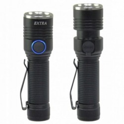 Įkraunamas LED XPE USB Zoom žibintuvėlis