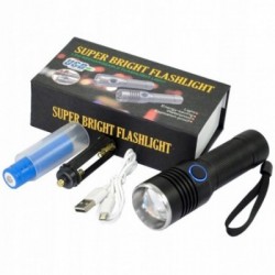 Įkraunamas LED XPE USB Zoom žibintuvėlis