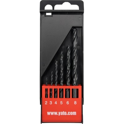 Grąžtų rinkinys metalui HSS 6 vnt. 2-8 mm