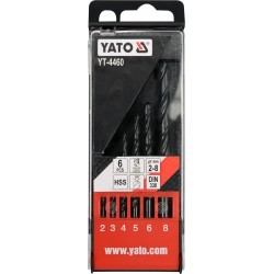 Grąžtų rinkinys metalui HSS 6 vnt. 2-8 mm