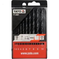 Grąžtų rinkinys metalui HSS 10 vnt.1-10mm