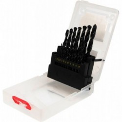 Grąžtų rinkinys metalui HSS 19 vnt. 1-10 mm