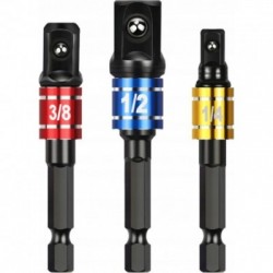 Smūginių adapterių komplektas suktukui 1/4, 3/8, 1/2