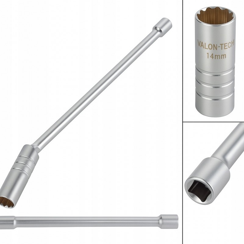 Galvutė žvakinė 3/8”x14 mm, 310 mm, 12-kampė