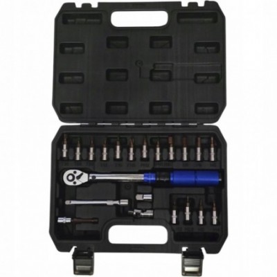 Dinamometrinis raktas 1/4" 5-25 Nm 21 ​​vnt.