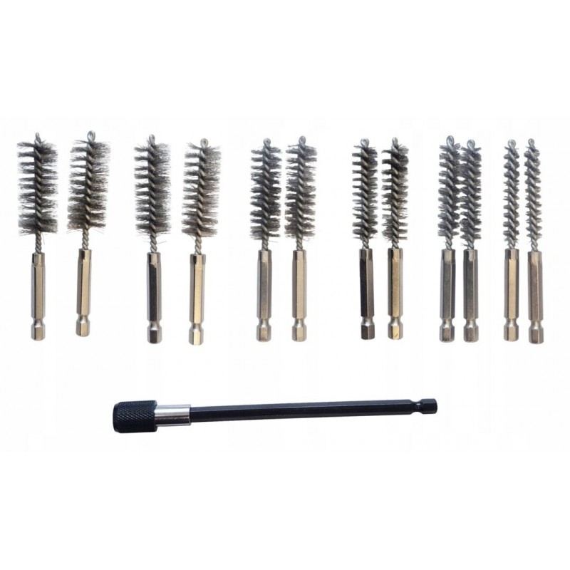 Cilindriniai šepečiai 12 vnt. + prailginimas