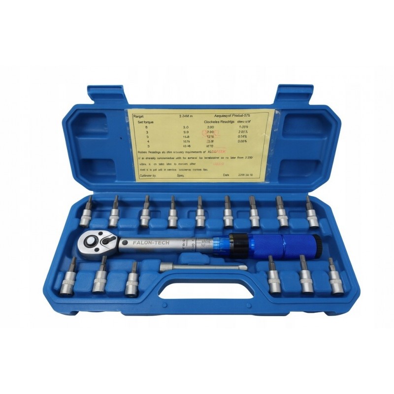 Dinamometrinis raktas 1/4" 2-24 Nm 16 ​​vnt.