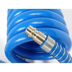 Spiralinė pneumatinė žarna 5mmx8mmx10m, su greitomis jungtimis, PE