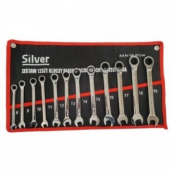 Terkšlinių raktų komplektas 12vnt, 8-19mm, Cr-V