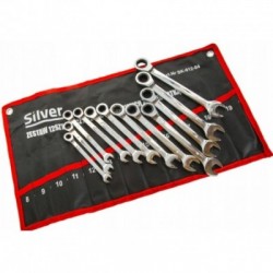 Terkšlinių raktų komplektas 12vnt, 8-19mm, Cr-V