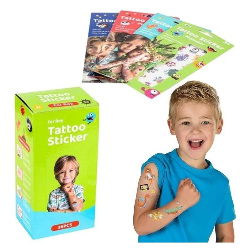 6991209826161 - Set mit temporären Tattoos für Jungen – 50 Tattoos
