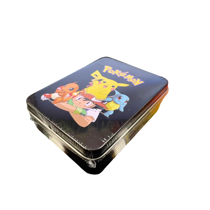 6803788630971 - Pokémon-Karten in einer Metallbox 50 Stück – Schwarz