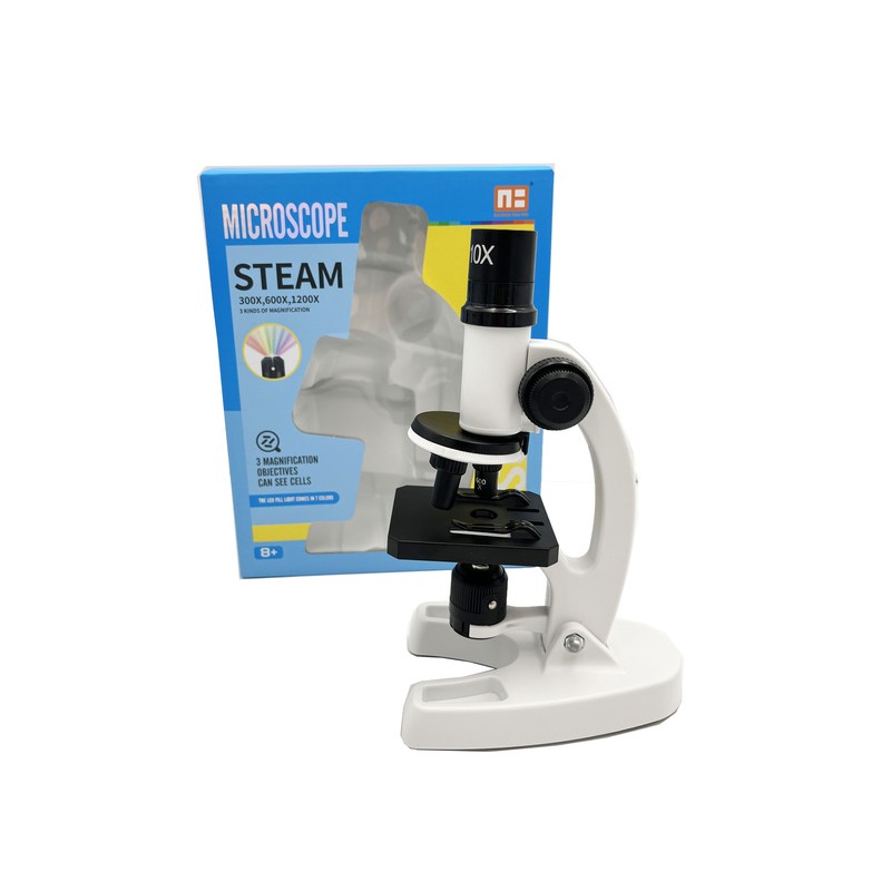 6991206844465 - Pädagogisches Kindermikroskop mit LED-Beleuchtung 1200-fache Vergrößerung