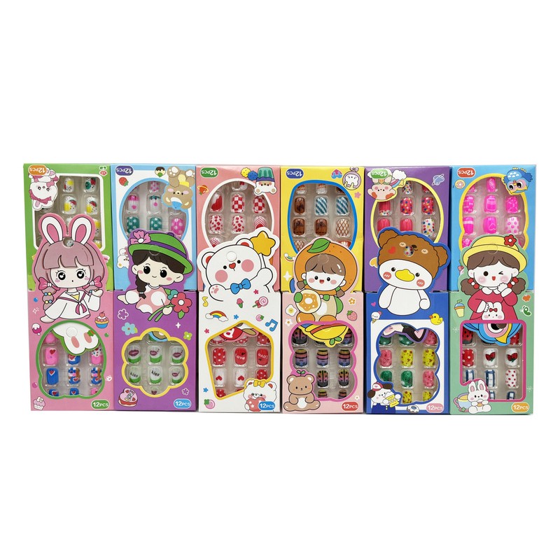 6991207589570 - Spielzeug-Maniküre-Set – 12 aufklebbare Nägel