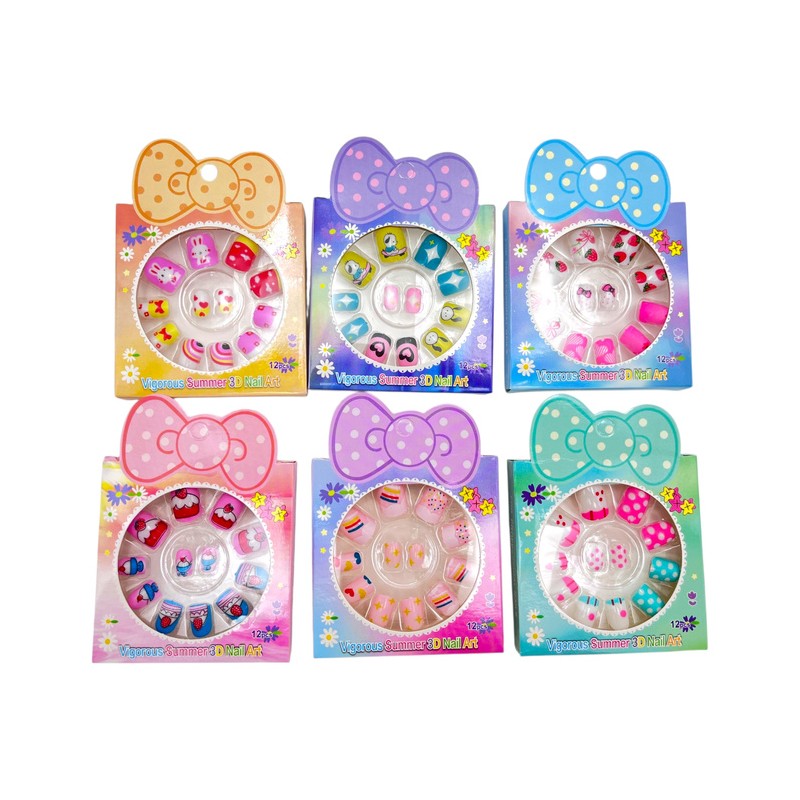 6991207587774 - Spielzeug-Maniküre-Set – 12 aufklebbare Nägel