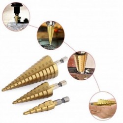 Pakopinių grąžtų rinkinys 3vnt., 4-32mm, HEX