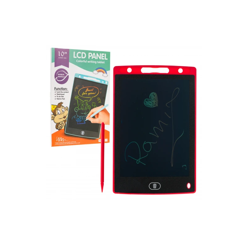 6912345085014 - LCD-Zeichentafel Tablet für Kinder 85 Zoll – rot