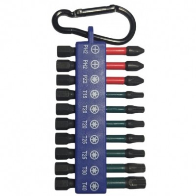 Smūginių antgalių rinkinys 10vnt. su pakabukų