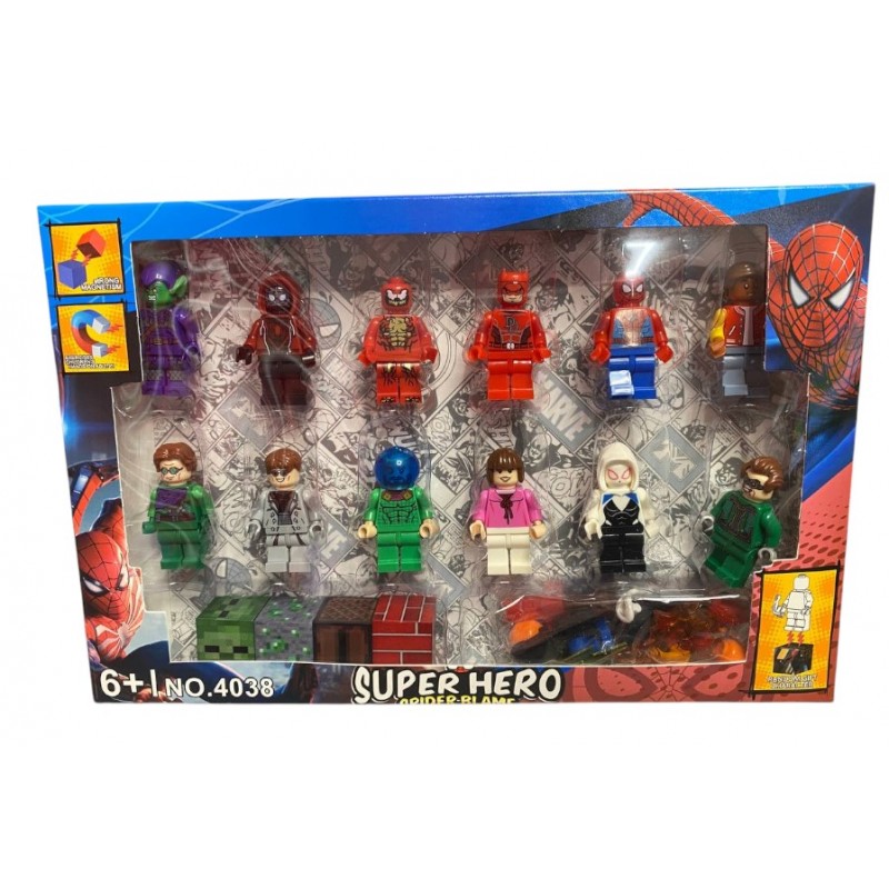 6975940840389 - Lego Spider-Man Set mit magnetischen Würfeln – 12-teilig