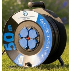 Elektros ilgintuvas ant ritės – 4 lizdai,  50 metrų, 3x2,5 mm²