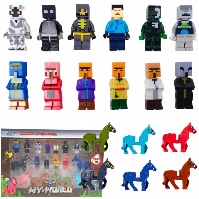 6937862263332 - LEGO Minecraft Figurenset mit Pferden 18-teilig