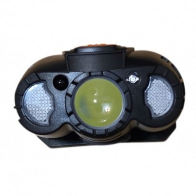 Mažas įkraunamas žibintuvėlis ant galvos 1W LED+4smd diodai, judesio daviklis, raudona šviesa