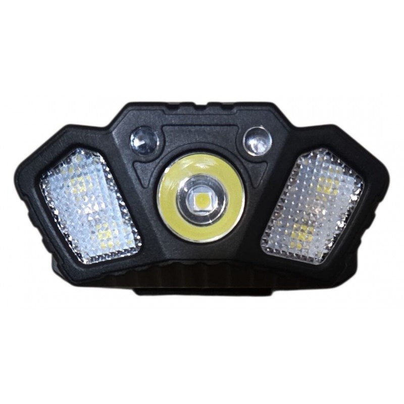 Mini įkraunamas žibintuvėlis ant galvos 1W LED*XPE+4smd diodai, judesio daviklis, raudona šviesa