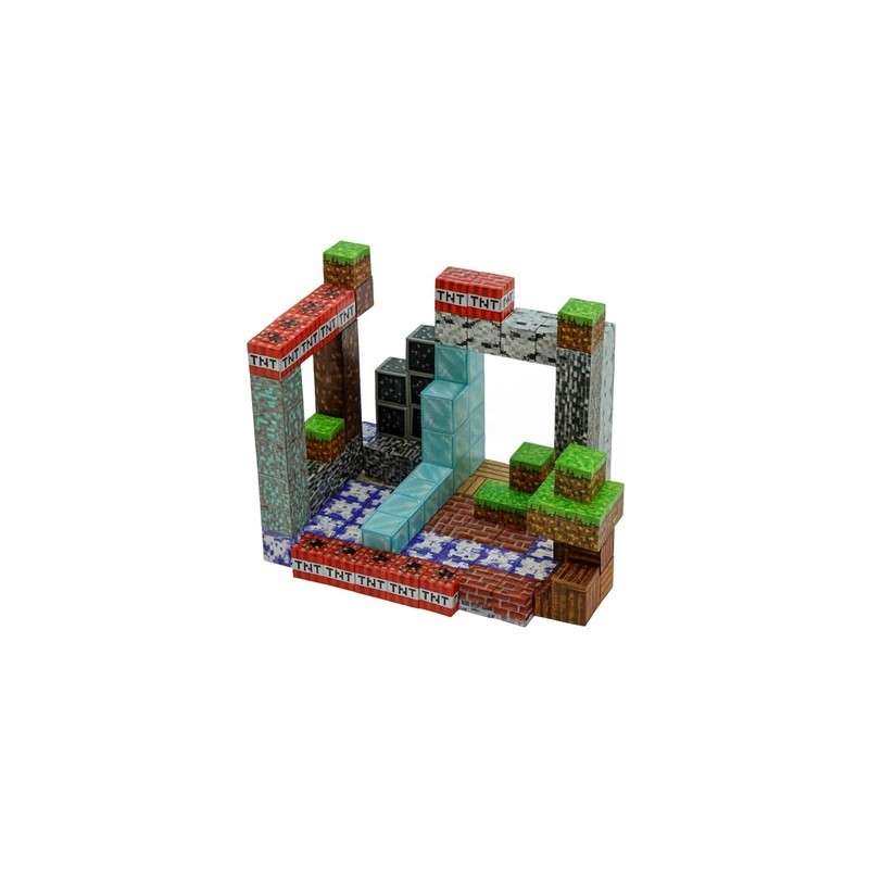 6953212251842 - Magnetisches Bausteinset im Minecraft-Stil – 184 Teile