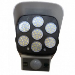 Lauko žibintas 10W, IP66, 77 SMD LED, 1200Lm, judesio daviklis, tamsos sensorius, saules elementas, pultelis