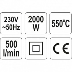 Orapūtė, techninis kaitinimo fenas 350°c ir 550°c, 2000W