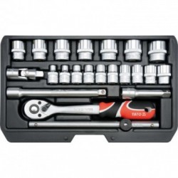 Galvučių su terkšlė komplektas 22vnt, 3/8"(10mm)