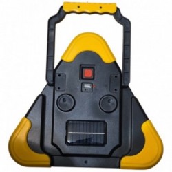 Didelis įspėjamasis trikampis, pakraunamas, saulės baterija