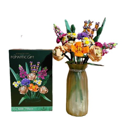 LEGO-Stil-Bausatz: Blume im...