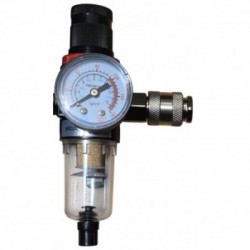 Oro reguliatorius kompresoriui su slėgio jungikliu, drėgmės filtras ir manometrais, 230V.