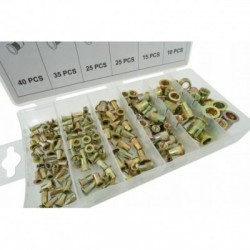 Plieninių srieginių kniedžių rinkinys M3-M10, 150vnt.