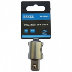 Galvutė slankiojančiam suktukui 1/2″, adapteris 3/8″F x 1/2″M, Cr-V