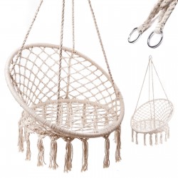 Pakabinamas hamakas su atlošu (baltas) Pakabinamas hamakas su atlošu (baltas)
