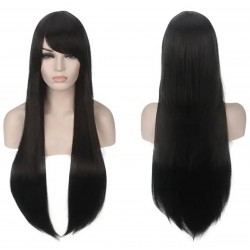 Juodas perukas 80cm