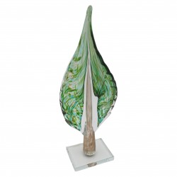Stiklinė dekoracija „Lapas“, 12×7×32.5 cm Žalias Stiklinė dekoracija „Lapas“, 12×7×32.5 cm Žalias