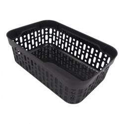 Plastikinė dėžutė su skylutėmis, 18 × 12 × 6 cm JUODA Plastikinė dėžutė su skylutėmis, 18 × 12 × 6 cm JUODA