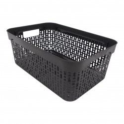 Plastikinė dėžutė su skylutėmis, 30 × 20 × 12 cm JUODA