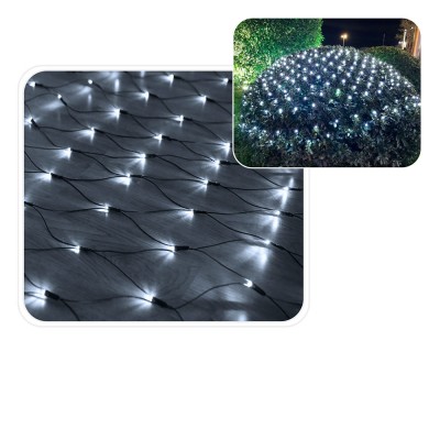 LED švieselių užuolaida–tinklas 320 LED, 3x2 m, šaltai balta