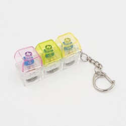 Mechaninis Fidget raktų pakabukas su 3 mygtukais Mechaninis Fidget raktų pakabukas su 3 mygtukais