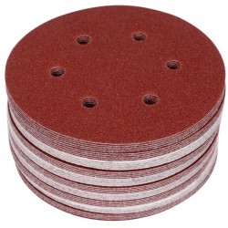 Šlifavimo popierius 150mm (6 skylių) (50vnt) Šlifavimo popierius 150mm (6 skylių) (50vnt)