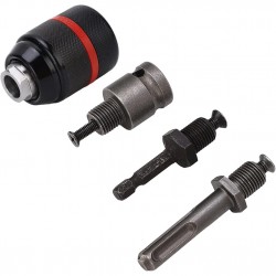 Griebtuvas gręžtuvui 1/ 2'' Ø2-13mm su adapteriais 4vnt. Griebtuvas gręžtuvui 1/ 2'' Ø2-13mm su adapteriais 4vnt.