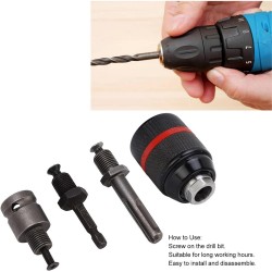Griebtuvas gręžtuvui 1/ 2'' Ø2-13mm su adapteriais 4vnt. Griebtuvas gręžtuvui 1/ 2'' Ø2-13mm su adapteriais 4vnt.