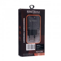 Įkroviklis 220V greito krovimo 2xUSB/ 2.1A +1USB/ QC3.0
