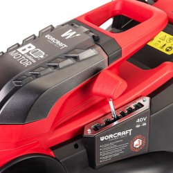 Akumuliatorinė vėjapjovė WORCRAFT su 6.0Ah akumuliatoriais 40V (20V+20V) LI-ION