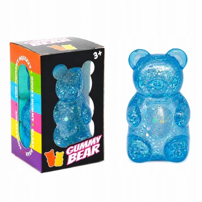 Blauer, glänzender Gummibär...